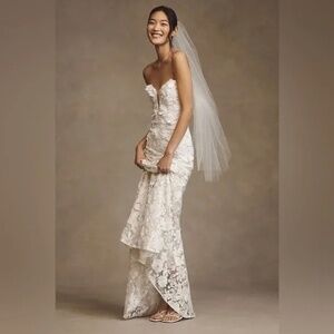 Jenny Yoo Josephine Lace Wedding Dress NWT Off Shoulder Bridal Gown Size 4